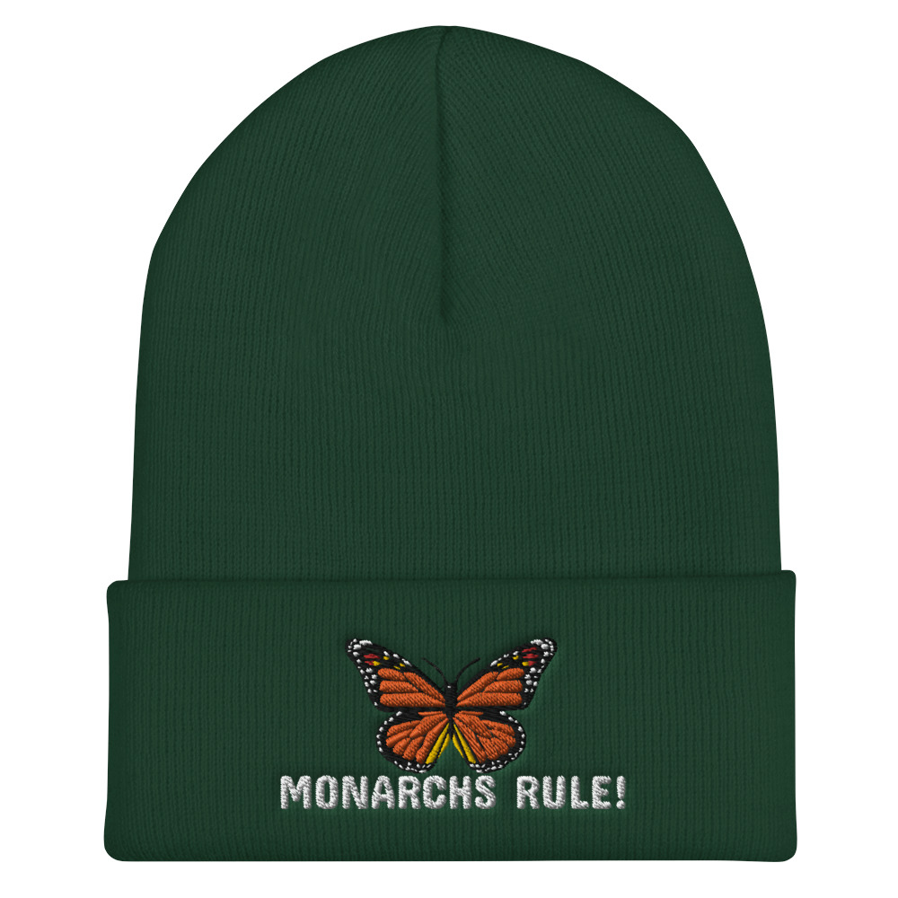 Heaps of Orange Monarch Butterflies Mens Womens Plain Cuff Knitting Beanie Hat Skull Cycling Hats 